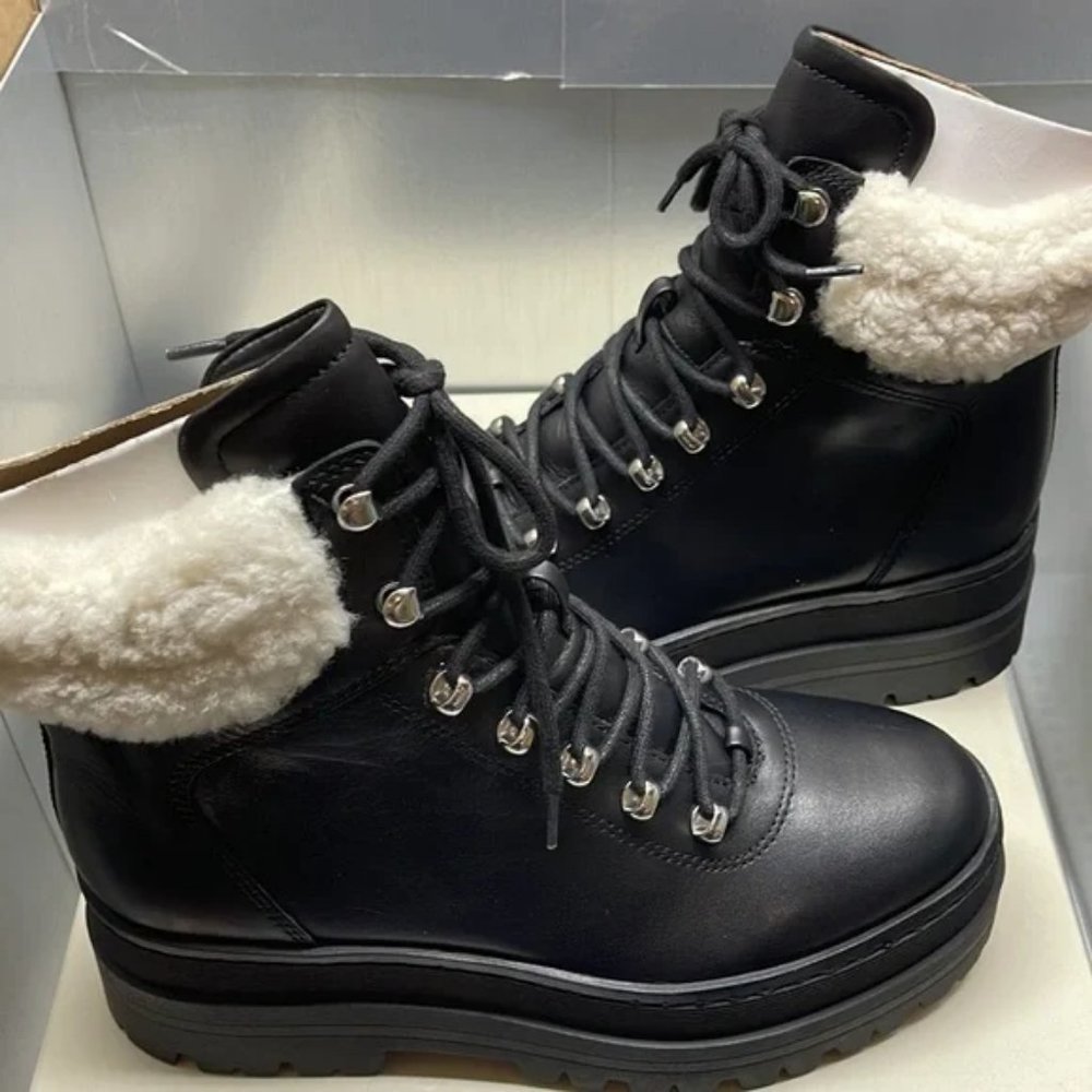 BNIB MARC FISHER LTD PIERSON LUG /Hiking SOLE Platform BOOTIE size 8.5 - Picture 3 of 7